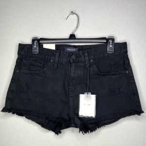 Big Star Kyle Boyfriend Black Distressed Shorts